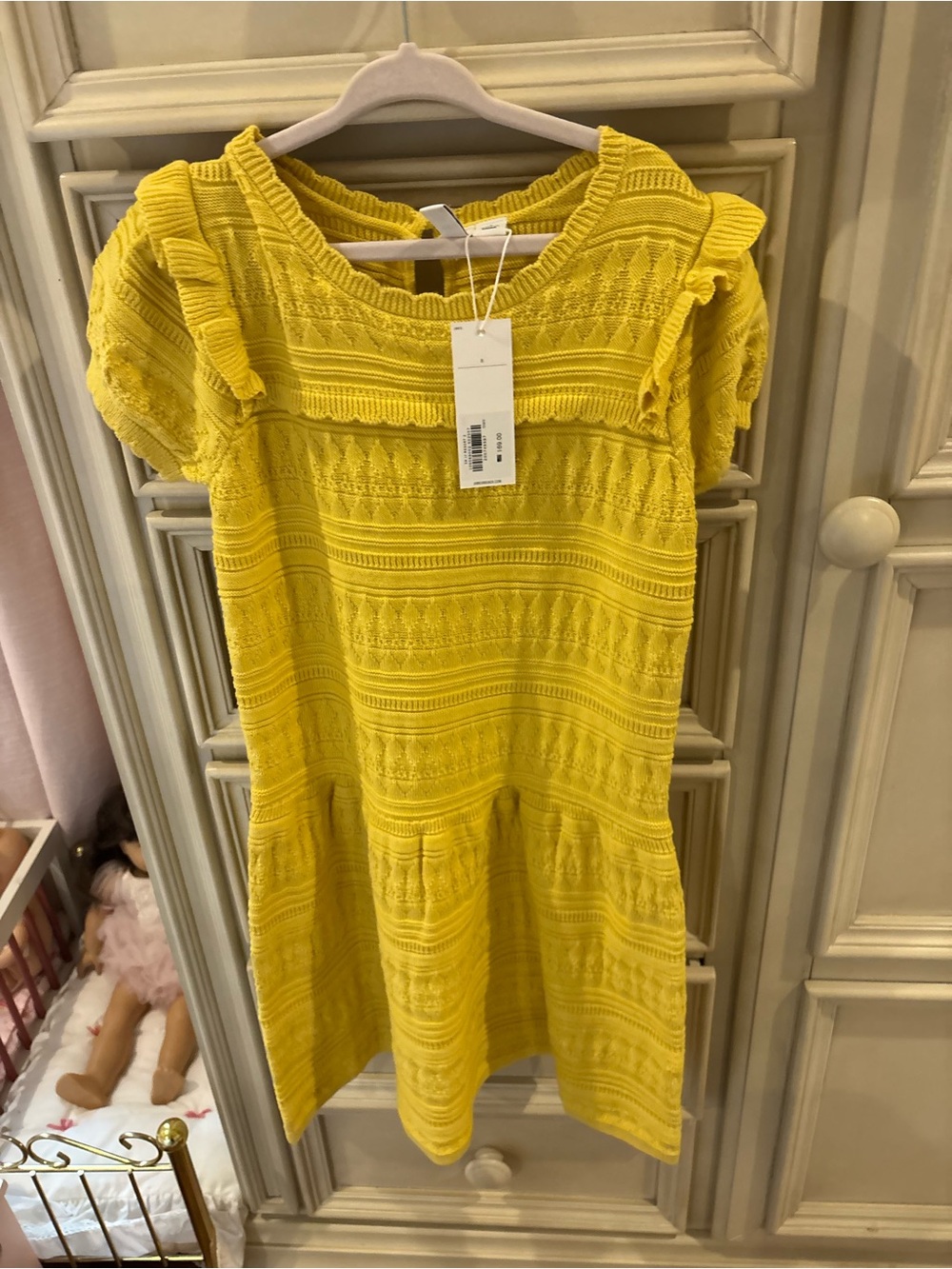 Janie and Jack Sunny Yellow Knit Ruffle-Sleeve Dress